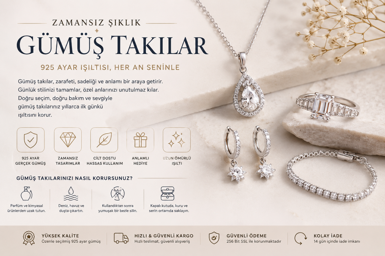 Gümüş Takılar Rehberi: 925 Ayar Gümüş Hakkında Bilmeniz Gereken Her Şey (2026)